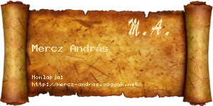 Mercz András névjegykártya
