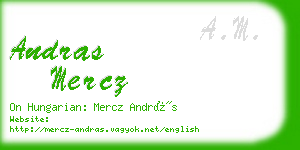 andras mercz business card